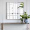 Traditional Decor Style Antique Glass Panel Mirror, Wall Mirror For Bathroom Entryway Console Lean Against Wall - Black - Image 6
