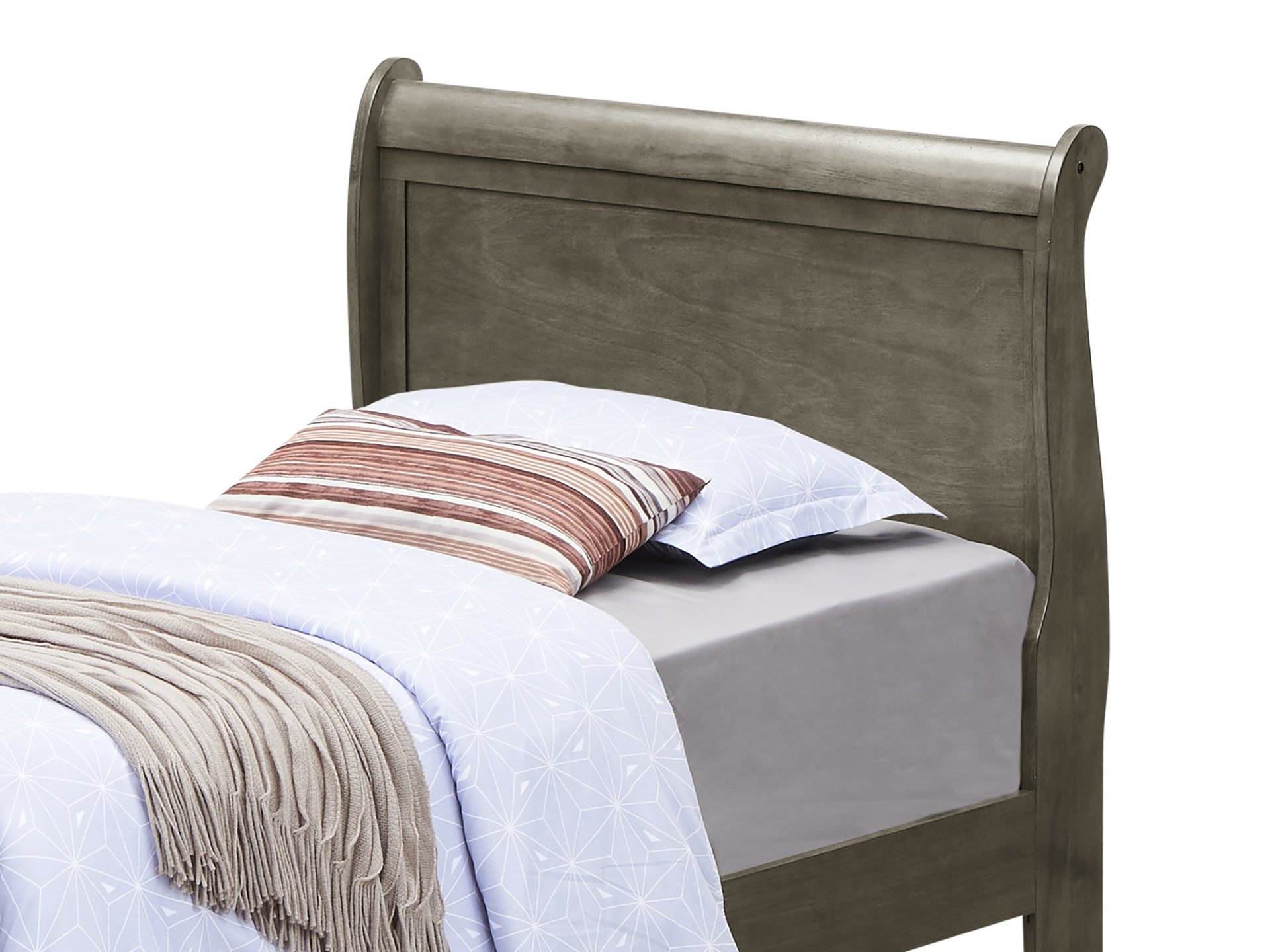 Twin Bed For Cozy Spaces Traditional - Gray - Image 3