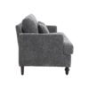 Mid Century Modern Chenille Fabric Loveseat Sofa, 2 Seat Upholstered Couch, Brown Wood Feet - Gray - Image 13