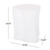 Outdoor, Lightweight Concrete Side Table - Antique White - Image 3