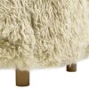 Enchante - New Zealand Sheepskin Rectangular Accent Ottoman - Taupe / Natural - Image 5