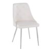 Marche - Contemporary Dining Chair (Set of 2) - Chrome / White - Image 2
