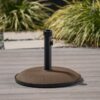 Holder Round Umbrella Base 33 Lbs Concrete - Brown - Image 4