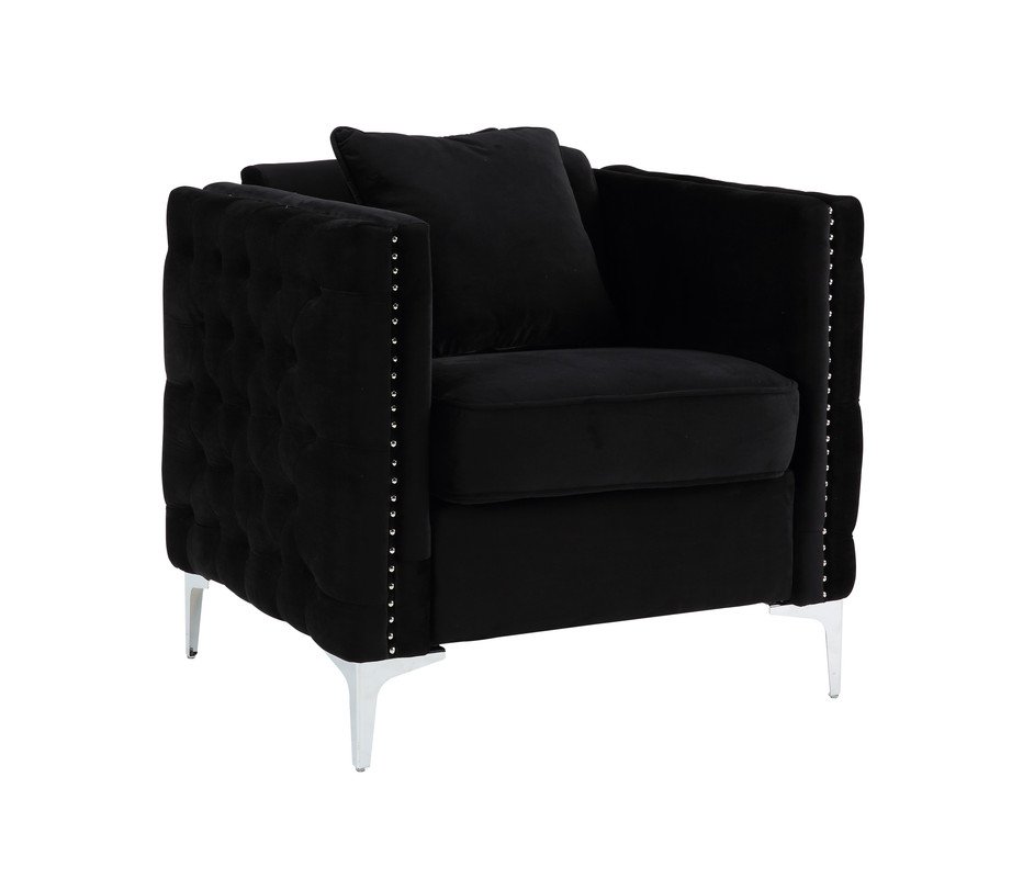 Bayberry - Sofa Loveseat Chair Living Room Set - Black - Image 7