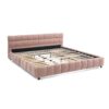 Modern King Size Upholstered Bed With Headboard And Storage Drawer - Pink - Image 17