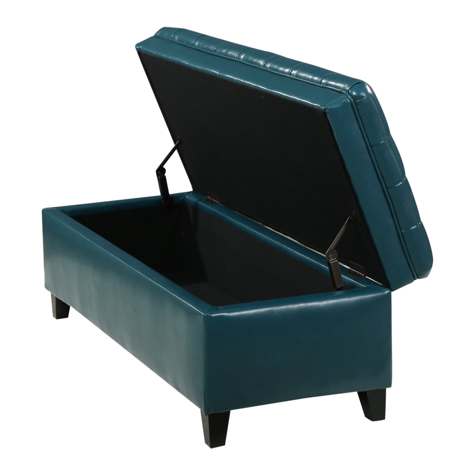 Juliana - Teal Storage Ottoman With Spacious Interior - Teal - Image 8