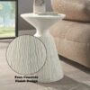Duane - Fiber Concrete Accent Table - White - Image 4