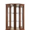 6 Shelf Corner Curio Display Cabinet With Lights, Mirrors And Adjustable Shelves (E26 Light Bulb Not Included) - Walnut - Image 12