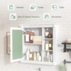 Bathroom Medicine Cabinet With Mirror, Wall Mounted Mirror Cabinet With Storage Organizer, Over The Toilet Storage White Storage Cabinet For Bathroom - White - Image 8