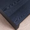 Modern Ribbed Coffee Table, Rectangular Low Profile Center Table For Living Room - Black - Image 8