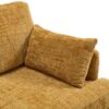 Modern Style Chenille 2 Seater Sofa With LED Light, USB Port & Storage Bag, Rubber Wood Legs - Mustard Yellow - Image 24