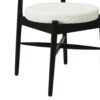 Mid Century Modern Dining Chairs With Unique Open Back And Upholstered Curved Backrest - Black / Beige - Image 7