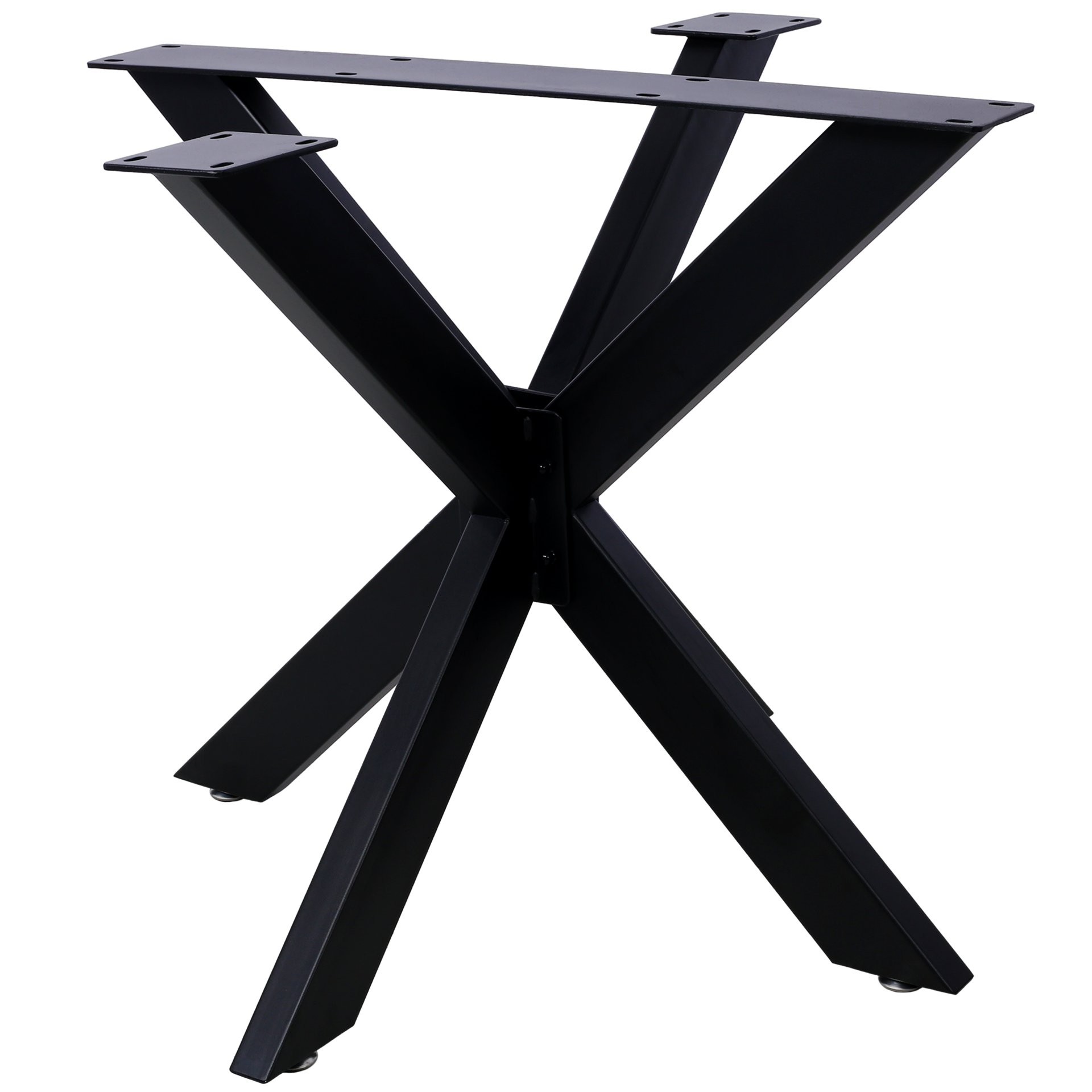 Spider Shaped Steel Table Legs, Metal Dining Table Frame, Heavy Duty Box Section Table Base - Black - Image 3