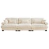 Extra Large 3 Seat Modern Velvet Sofa & Cloud Like Comfort Color Includes Waist And Throw Pillows - Cream - Image 12