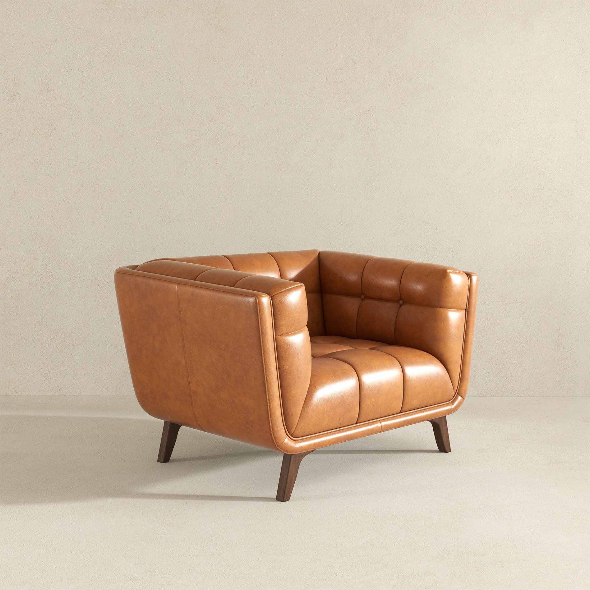 Addison - Lounge Chair Leather - Cognac - Image 3