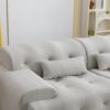 Large Size 2 Seater Sofa, Pure Foam Comfy Sofa Couch, Modern Lounge Sofa For Living Room, Apartment - Beige - Image 6