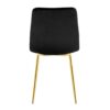 Modern Light Luxury Dining Chair With Gold Metal Legs (Set of 4) - Black - Image 18