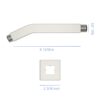 Premium 6" Shower Arm With Flange, Stainless Steel Construction - Brushed Nickel - Image 3