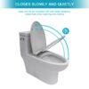Modern Ceramic 1 Piece Toilet With Single Flush And Soft Closing Seat - White - Image 8