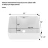 Rectangular Vessel Sink With Faucet & Drain - White / Black - Image 3