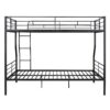Full Long Over Queen Metal Bunk Bed - Black - Image 5