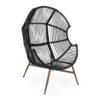 Cori - Outdoor Patio Egg Chair, With Cushion - Black / Khaki - Image 7