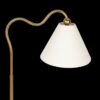 Ornate - Ring Base Curved Table Lamp With Triangle Drum Shade - Gold / White - Image 4