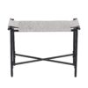 Boho Hand Woven Entryway Ottoman Vanity Chair Footrest Stool For Living Room Sofas - Gray - Image 12