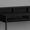Computer Desk, Home Office, Standing, Storage Shelves, Laptop, Contemporary & Modern - Black - Image 2