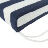 Outdoor Deep Seat Cushions For Patio Furniture, Waterproof Replacement Patio Chair Cushions (Set of 2), Double Seat - Black / Blue White Stripes - Image 7
