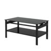 Glass Lift Top Coffee Table, Modern Simple 2-Layer Tempered Glass Coffee Table For Living Room - Black - Image 9