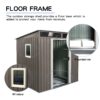 Outdoor Metal Storage Shed With Window Transparent Plate W540S00011 - Gray - Image 9
