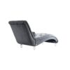 Velvet Chaise Lounge Indoor, Button Tufted Upholstered Chaise Lounge Chair With Pillow - Silver - Image 14