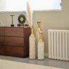 Floor Metal Vase Modern Style Decoration Home Metal Vase (Set of 3) Gorgeous Home Decoration Large Glazed Metal Vases - Gold / White - Image 13
