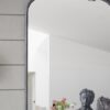 Classic Design Mirror With And Baroque Inspired Frame For Bathroom, Entryway Console Lean Against Wall - Black - Image 6