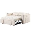 Multi Functional Sofa Bed With Cup Holder And USB Port For Living Room Or Apartments - Milk White - Image 14