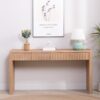 Modern Console Table With 4 Drawers, Entryway Table - Natural - Image 4