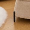 2 Piece Upholstered Storage Ottoman Set With Metal Legs Foot Stool Coffee Side Table Reversible Lid Light - Light Camel - Image 14