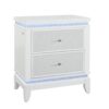 Adalid - Nightstand With Glittered Drawer Front And LED Lighting - White - Image 4