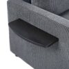 Twin Size Sofa Bed Sleeper Sofa Loveseat Sofa With Foldable Mattress, USB Ports, Side Table & Storage Pocket - Gray - Image 13