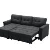 Kinsley - Sleeper Sectional Sofa Chaise With USB Charger And Tablet Pocket - Dark Gray - Image 3