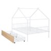 Full Size Classic House Bed With 2 Drawers - White - Image 5
