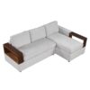Sectional Sofa Upholstered Sofa Couch With Reversible Armrests For Living Room - Gray - Image 3