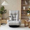 Adjustable Head And Waist Game Chair, Lounge Chair 360 Degree Rotatable - Gray - Image 22