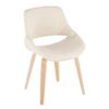 Fabrico - Mid-Century Modern Dining Chair (Set of 2) - Cream / Natural - Image 3