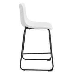 (Set of 2) Modern Minimalist Style Material Bar Stools, Suitable For Kitchen, Bar And Modern Home Design - White