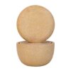 Cement Round Water Fountain With Light And Pump - Beige / Yellow - Image 5