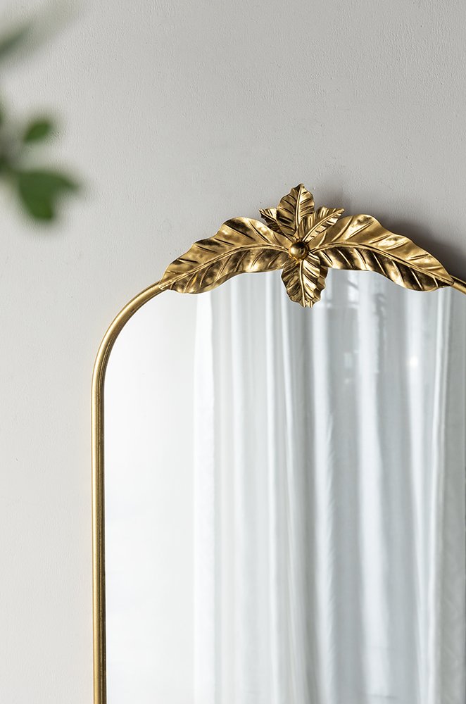 Full Length Mirror, Arched Mirror Hanging Or Leaning Against Wall, LargeMirror For Living Room - Gold - Image 8