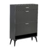Shoe Cabinet, Shoe Storage Shelves - Gray - Image 3
