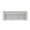 Chesterfield Style 3 Seater Sofa With Deep Button Tufting - Gray - Image 8